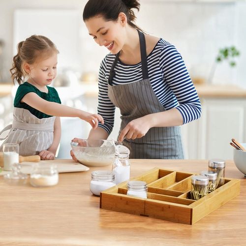 WKŁAD ORGANIZER DO SZUFLADY KUCHENNEJ NA SZTUĆCE BAMBUSOWY PREMIUM XXL na Arena.pl