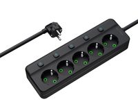 Przedłużacz sieciowy PS-580S 5-Gniazd 5m czarny 3x1mm