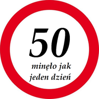 Opłatek na tort Znak Zakazu Urodziny 18 30 40 50 Okazjonalny