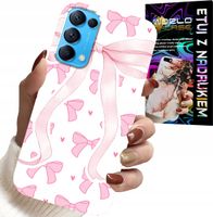 ETUI DO OPPO RENO5 4G 5G - RÓŻOWE WSTAZKI WSTĄZKA MODNE WZORY CASE