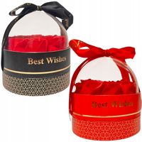 FLOWER BOX RÓŻE MYDLANE KWIATY 9SZT BUKIET W PUDEŁKU PREZENT NA WALENTYNKI