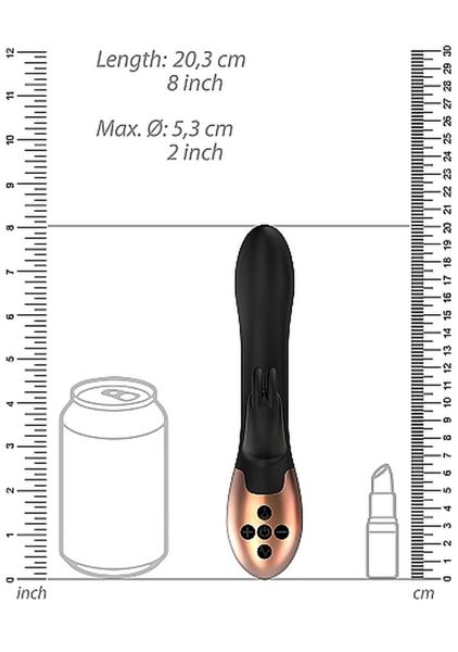 Heating Rabbit Vibrator - Opulent - Black zdjęcie 3