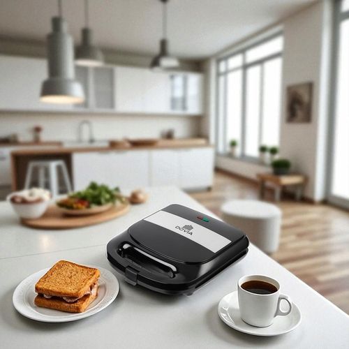 Czarny Toster Opiekacz Do Kanapek XXL 4 Kanapki 1400W Tosty Sandwich na Arena.pl