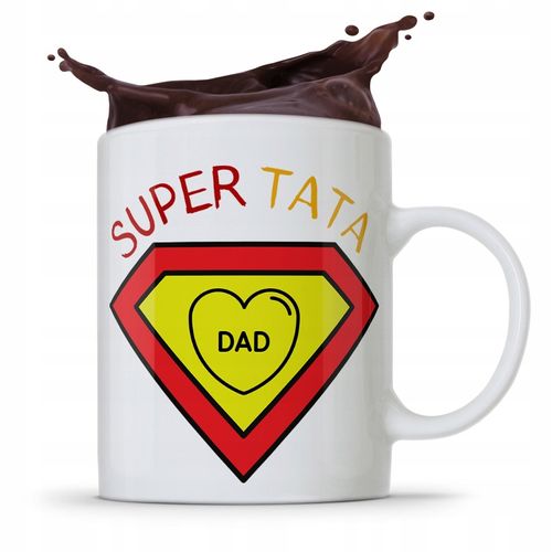 Kubek Na Dzień Ojca Dla Taty Super Tata Prezent Z Nadrukiem Ze Zdjęciem na Arena.pl