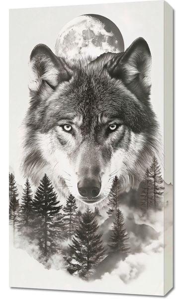 Obraz 50x90cm Wilczy Duch Lasu zdjęcie 1