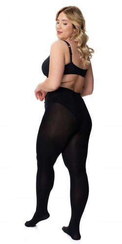 Rajstopy 60 DEN 3D PLUS SIZE bardzo rozciągliwe | #7/8 | czarny na Arena.pl