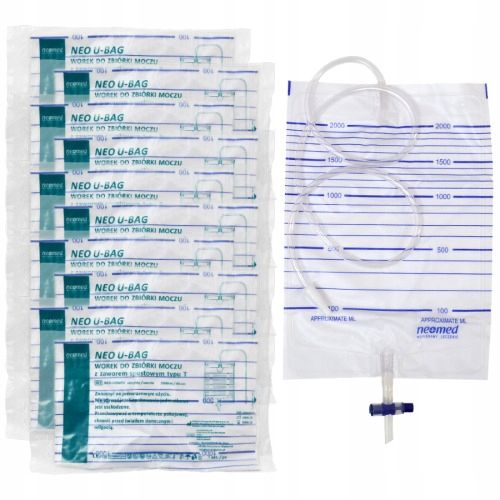 Worek Medyczny Do Zbiórki Moczu Sterylny Z Zaworem T 2L 90cm 30 Sztuk Zarys na Arena.pl