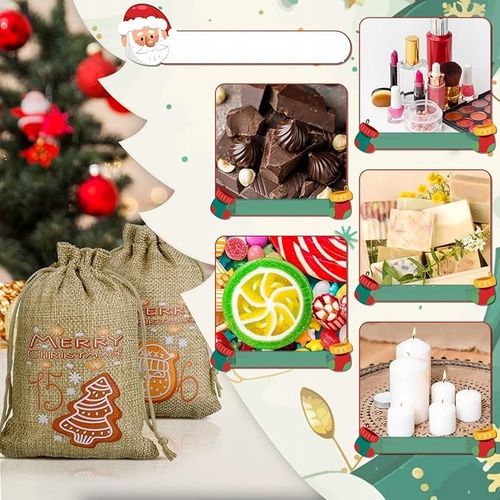 24X WORECZKI JUTOWE KALENDARZ ADWENTOWY DO WYPEŁNIENIA DIY Z CYFRAMI 1-24 na Arena.pl