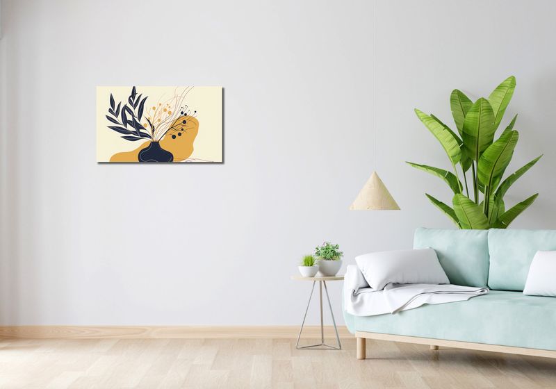 Obraz 70x40cm Spokój Ciemnych Liści zdjęcie 2