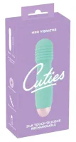 cuties zielony mini wibrator rowkowany 7 trybow wodoodporny 12,5 cm
