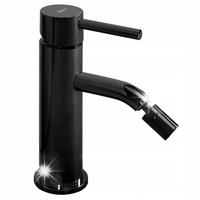 Bateria bidetowa stojąca LUNGO CZARNA METALICZNA BLACK METALLIC - REA