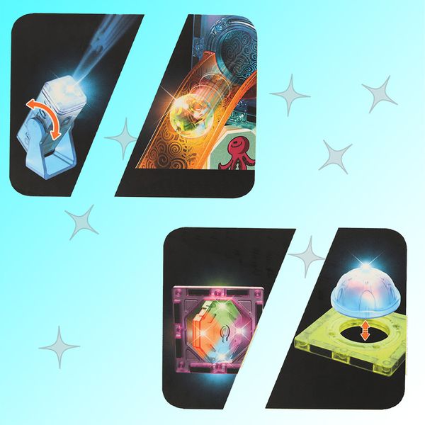 Klocki magnetyczne marble tor kulkowy świecący 49 elementów zdjęcie 5
