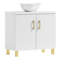Szafka łazienkowa ROCO 60 biały/GOLD z umywalką Eliza B (GOLD)