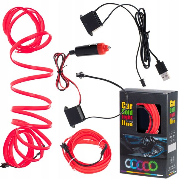 OŚWIETLENIE LED DO SAMOCHODU / AUTA USB # 5 zdjęcie 1