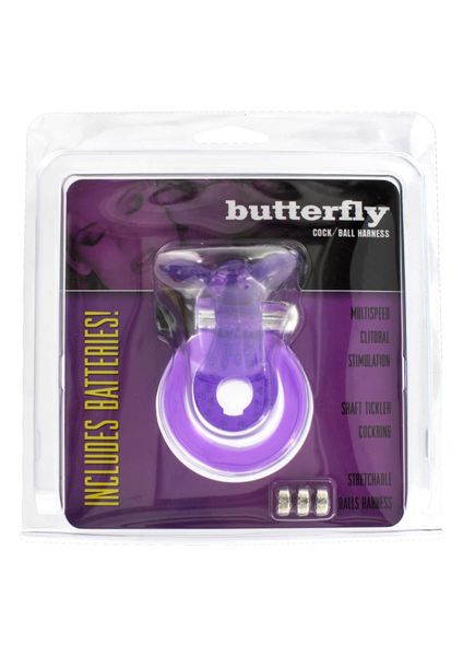Cock & Ball Ring Butterfly Purple zdjęcie 2
