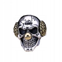 PIERŚCIEŃ SYGNET Obrączka Stal CLOWN KLAUN 398