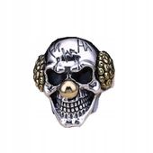 PIERŚCIEŃ SYGNET Obrączka Stal CLOWN KLAUN 398