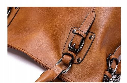 TOREBKA WOREK NA RAMIĘ brąz czarna SHOPPER DO RĘKI pasek jakość na Arena.pl