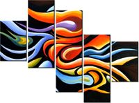 100 75CM OBRAZ 5 ELEM KOBIETA TAŃCU ŚCIENNY