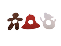 Znaczniki na Kieliszek Wigilia Ciastek Piernik Bałwanek Dzwoneczek filcowe