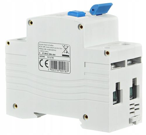 1F B16A 30mA WYŁĄCZNIK NADPRĄDOWY Z RÓŻNICÓWKĄ 2P TYP AC na Arena.pl
