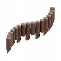 2X PALISADA OGRODOWA 25,5CM/2,3M BRĄZOWA PŁOTEK BORDER OBRZEŻE