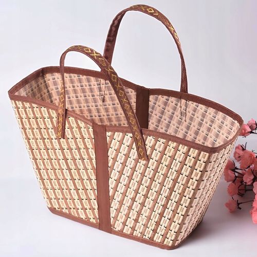 Torba bambusowa ekologiczna na zakupy eko pojemna na piknik na Arena.pl