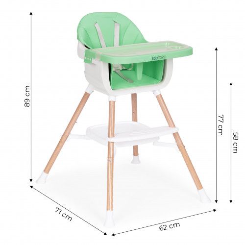 FOTELIK DO KARMIENIA ECOTOYS 2W1 EKOSKÓRA METALOWE NOGI na Arena.pl