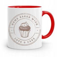 Kubek Czerwony Dla Piekarza Home Baked With Love Z Nadrukiem Ze Zdjęciem
