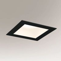 Podtynkowy plafon MACHIDA 8067 Shilo kwadratowy do łazienki IP44 czarny