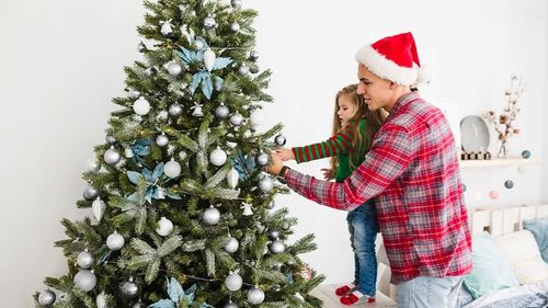 ZESTAW BOMBEK na Choinke 100szt Silver mix Bombki Choinkowe Świąteczne na Arena.pl