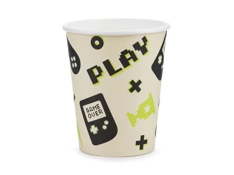 Kubeczki papierowe Gamer, 6 szt. zdjęcie 1