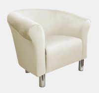 Fotel Milo MG50 nogi chrom kremowy