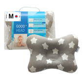 Poduszka ortopedyczna dla niemowląt na płaską główkę Good Head | Szara | M