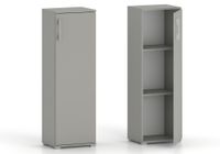 Regał do biura komoda Pola 1D 110 x 30 cm Szary 3 półki