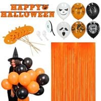Dekoracje na Halloween zestaw balony girlanda kurtyna ozdoby na Halloween