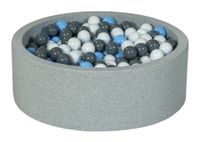 Suchy basen dla dziecka z piłeczkami 450szt (biały, jasnoniebieski, szary)