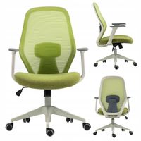 krzesło ergonomiczne obrotowe limonkowe na kółkach do pokoju dziecka