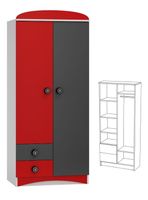 SUPER CAR N8 szafa dziecięca 80x53 w.190