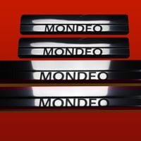 Listwa progowa FORD MONDEO MK3 Stal nierdzewna 304 połysk z czarnymi litera