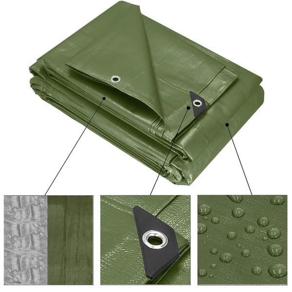 Springos Plandeka 120 g/m2 4 x 8m zdjęcie 5