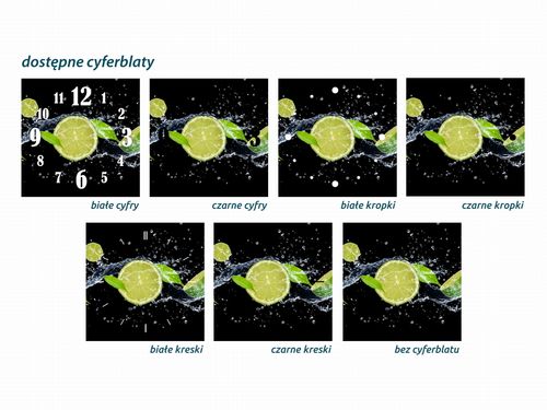 ZEGAR SZKLANY ROMB - Limonki na Arena.pl