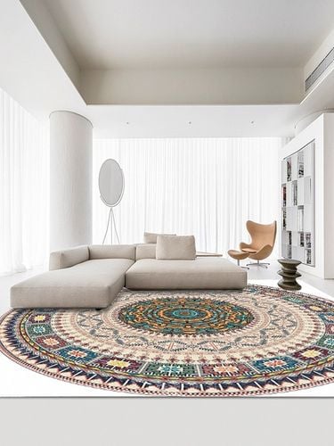 DYWAN OKRĄGŁY DO SALONU 150 CM RETRO VINTAGE ANTYPOŚLIZGOWY BOHO XL!! na Arena.pl