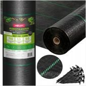 Agrotkanina 110g 1,1x50m agrowłóknina antychwastowa mocna czarna UV3%