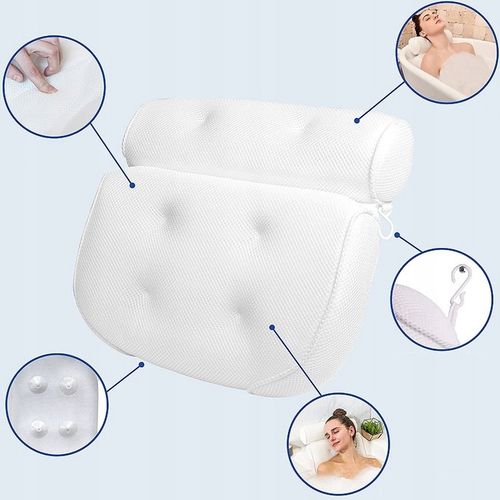 PODUSZKA DO WANNY KĄPIELI RELAKSACYJNA ZAGŁÓWEK KĄPIELOWA PODKŁADKA RELAKS na Arena.pl