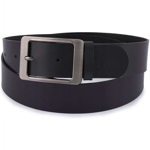 Skórzany pasek damski do spodni sukienki czarna skóra nat 4 cm na Arena.pl