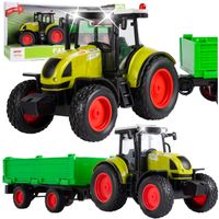Traktor Rolniczy Farmera Z Przyczepą Interaktywny Światło Dźwięk