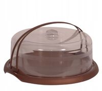 POJEMNIK OKRAGŁY NA TORT CIASTO CZERWONY 37,5x13,5