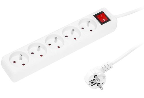 Przedłużacz sieciowy PR-570WSP 5 gniazd z wyłącznikiem 3m biały 3x1,5mm na Arena.pl
