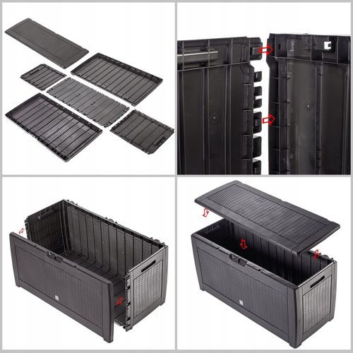 SKRZYNIA OGRODOWA KUFER SCHOWEK 310L BRĄZOWA na Arena.pl